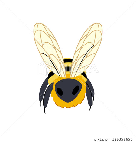 wax bee cartoon vector illustration 129358650