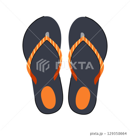 mules beach footwear cartoon vector illustration 129358664