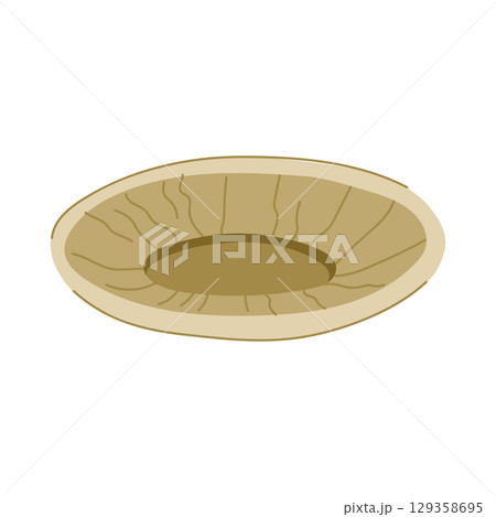 compostable bamboo plate cartoon vector illustration 129358695
