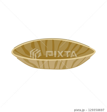 reusable bamboo plate cartoon vector illustration reusable bamboo plate cartoon vector illustration 129358697