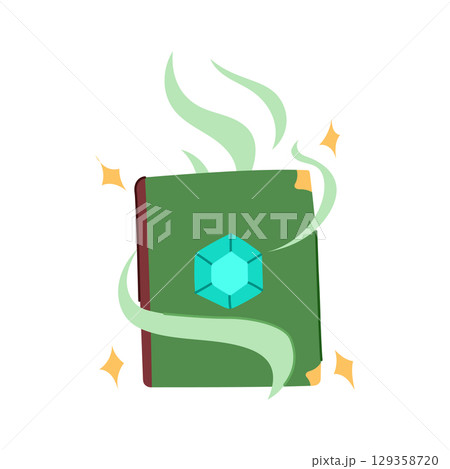 salt alchemy book cartoon vector illustration 129358720