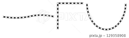 カーブデザインの線路3点セット 129358908