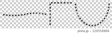 カーブデザインの線路3点セット 129358908