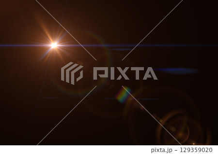 Abstract Natural Sun flare on the black. Abstract Natural Sun flare on the black. 129359020