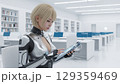 タブレットで読書する未来の女性 129359469