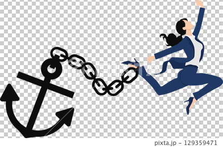 足枷のグラフィック素材イラスト	 129359471