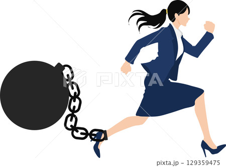 足枷のグラフィック素材イラスト	 129359475