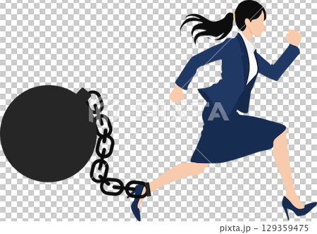 足枷のグラフィック素材イラスト	 129359475