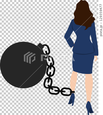 足枷のグラフィック素材イラスト	 129359477