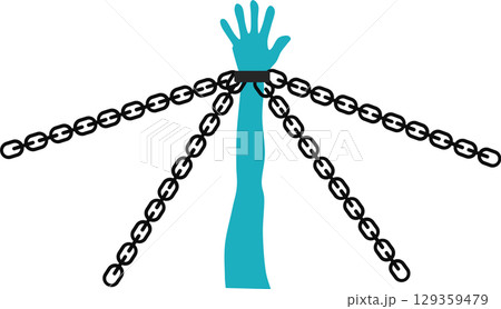 手枷のグラフィック素材イラスト	 129359479