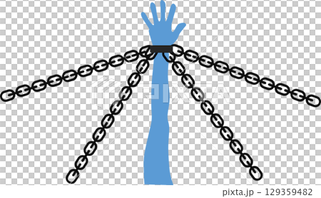 Graphic material illustration of handcuffs 129359482