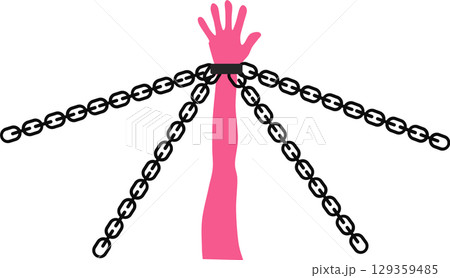 手枷のグラフィック素材イラスト	 129359485