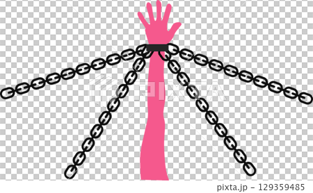 手枷のグラフィック素材イラスト	 129359485