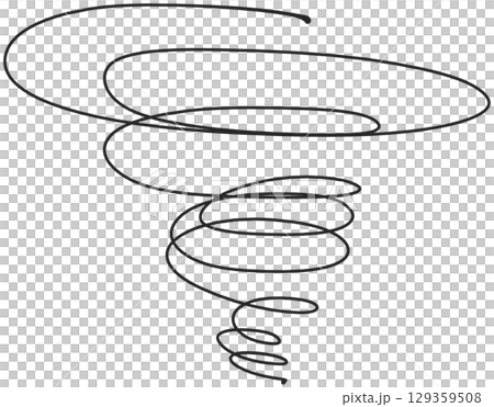 うずまき(台風・ハリケーン)のグラフィック素材イラスト 129359508