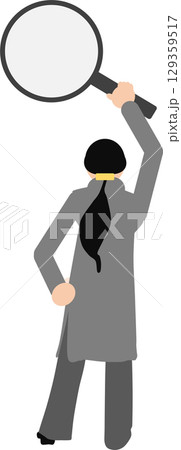 レビューを調べて検討する女性のイラスト レビューを調べて検討する女性のイラスト 129359517