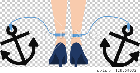 枷鎖的圖形材料插圖 129359632