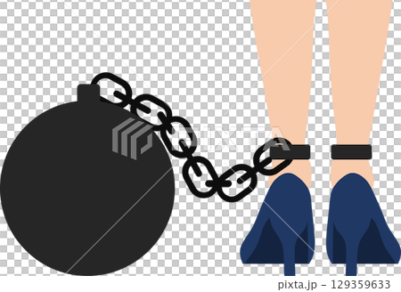 足枷のグラフィック素材イラスト	 129359633