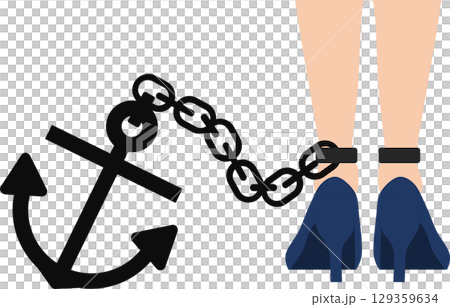Graphic material illustration of shackles 129359634