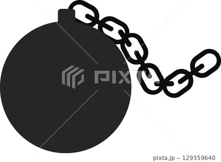 足枷のグラフィック素材イラスト	 129359640