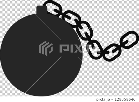 足枷のグラフィック素材イラスト	 129359640