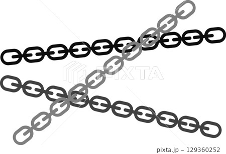 チェーンのグラフィック素材イラスト	 129360252