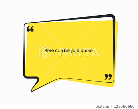 Speech bubble. Space for quote text, frame message Speech bubble. Space for quote text, frame message 129360960