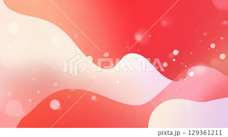 赤と白の光が揺らめく抽象的な夏の背景イラスト 129361211