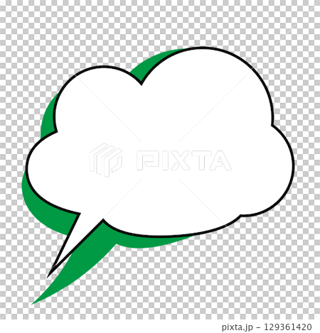 簡單的語音氣泡圖-蓬鬆 129361420