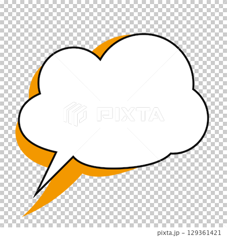 簡單的語音氣泡圖-蓬鬆 129361421