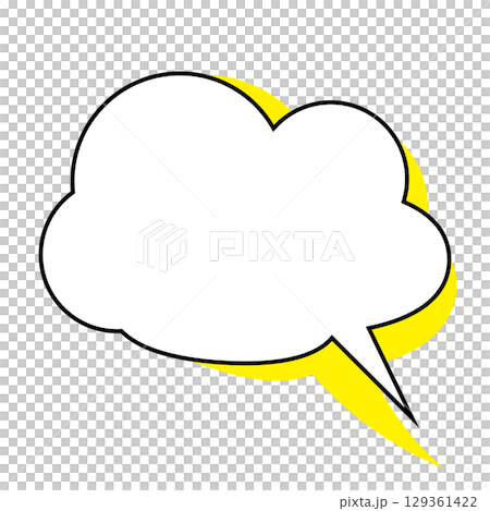 Simple speech bubble illustration - Fluffy 129361422