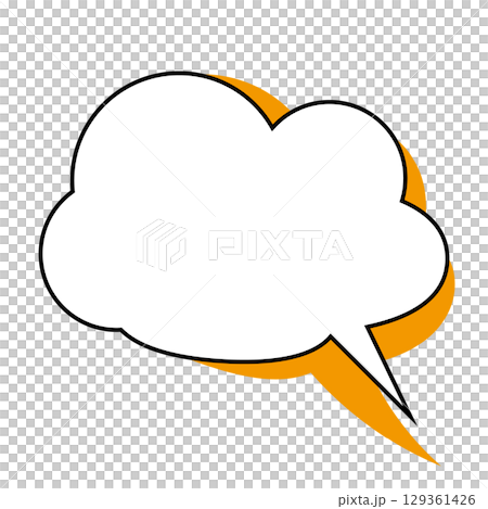 簡單的語音氣泡圖-蓬鬆 129361426