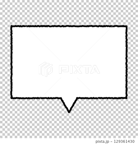 Simple speech bubble illustration, horizontal, square Simple speech bubble illustration, horizontal, square 129361430