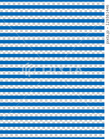 青のボーダーの背景素材 青のボーダーの背景素材 129361446