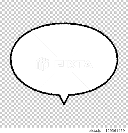 簡單的語音氣泡圖,水平,橢圓形 簡單的語音氣泡圖,水平,橢圓形 129361459