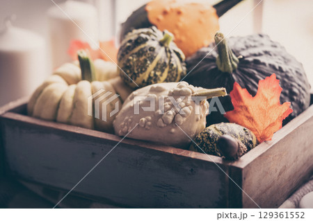 Cozy fall composition. 129361552
