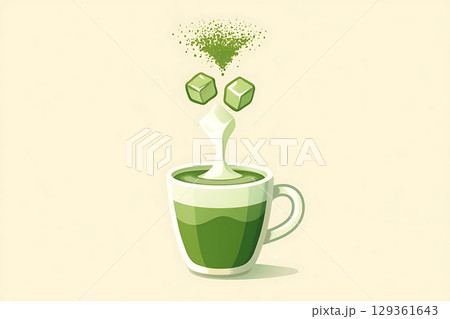 Elegant Matcha Logo Design with Fresh Green Aesthetic for Brand Identity 129361643