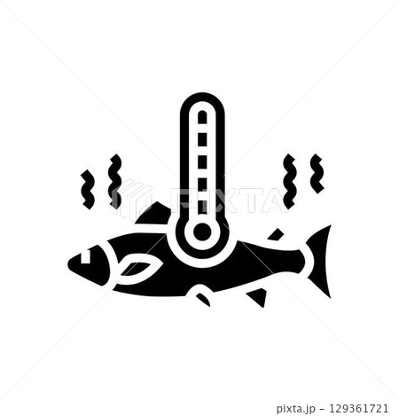 thermal pollution indicator glyph icon vector illustration 129361721