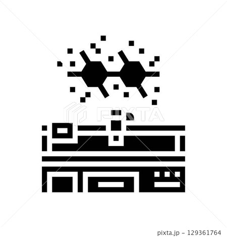pcb chemical compound floating air glyph icon vector illustration pcb chemical compound floating air glyph icon vector illustration 129361764