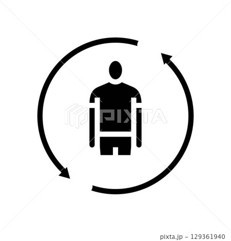 physical transformation adolescence puberty glyph icon vector illustration 129361940