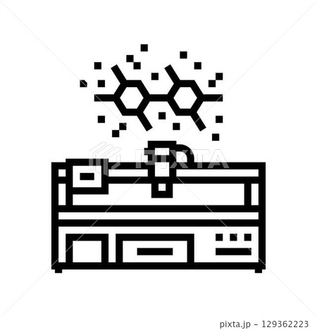 pcb chemical compound floating air line icon vector illustration pcb chemical compound floating air line icon vector illustration 129362223