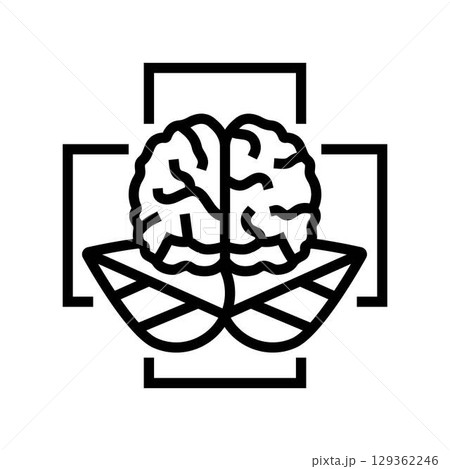 cognitive health inclusive fitness line icon vector illustration cognitive health inclusive fitness line icon vector illustration 129362246