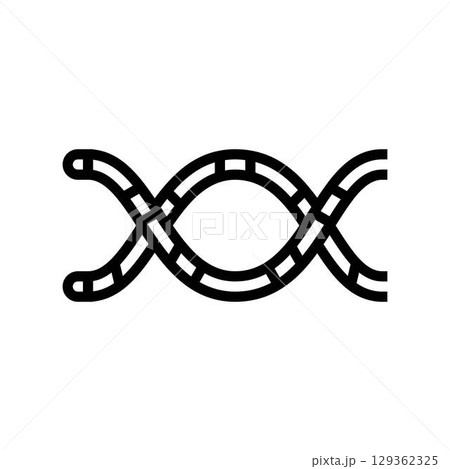 battle ropes wave motion line icon vector illustration 129362325