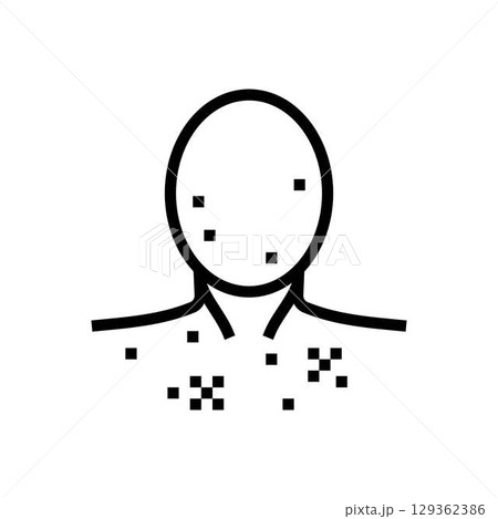 acne adolescence puberty line icon vector illustration 129362386