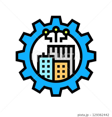 city infrastructure urbanization color icon vector illustration city infrastructure urbanization color icon vector illustration 129362442