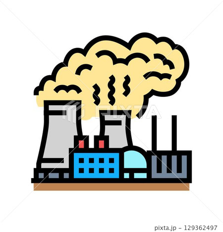 thermal plumes pollution color icon vector illustration thermal plumes pollution color icon vector illustration 129362497