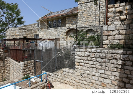 The ancient city of Safed in northern Israel. City of artists and Kabbalists. 129362592