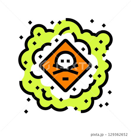toxic gas air pollution color icon vector illustration toxic gas air pollution color icon vector illustration 129362652