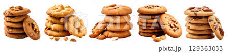 Pile group stack tower of round cookie cookies biscuit, nut set, on transparent background cutout. PNG file. Many assorted different flavour. Mockup template for artwork design Pile group stack tower of round cookie cookies biscuit, nut set, on transparent background cutout. PNG file. Many assorted different flavour. Mockup template for artwork design 129363033