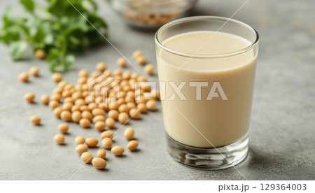 Side View Of Fresh & Natural Drink 129364003