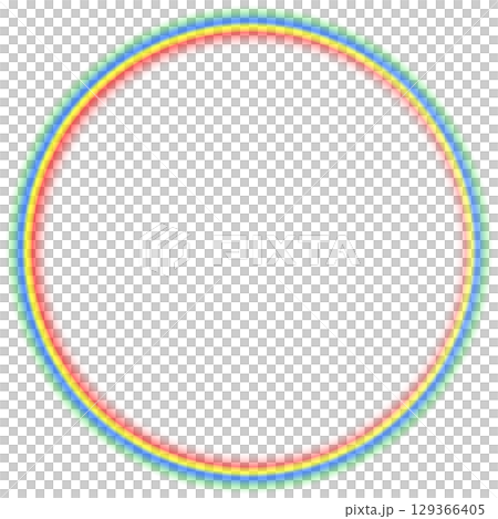 透明背景上的彩色彩虹漸層環 129366405